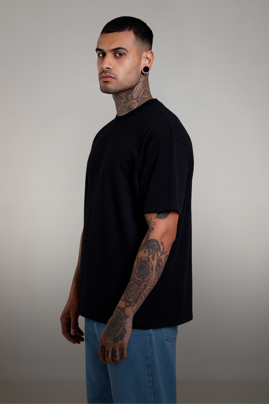 Grey Titan oversized Fit T-shirt
