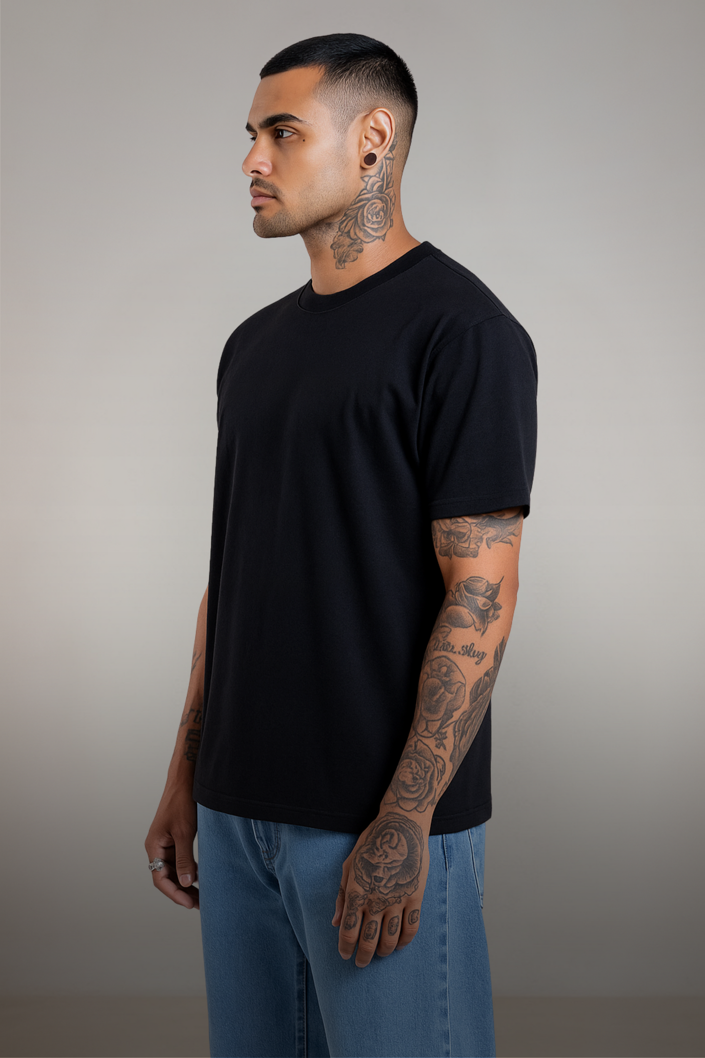 Grey Titan oversized Fit T-shirt
