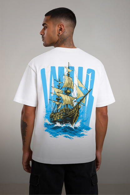 Sailing Ship Oversized Fit T-Shirt